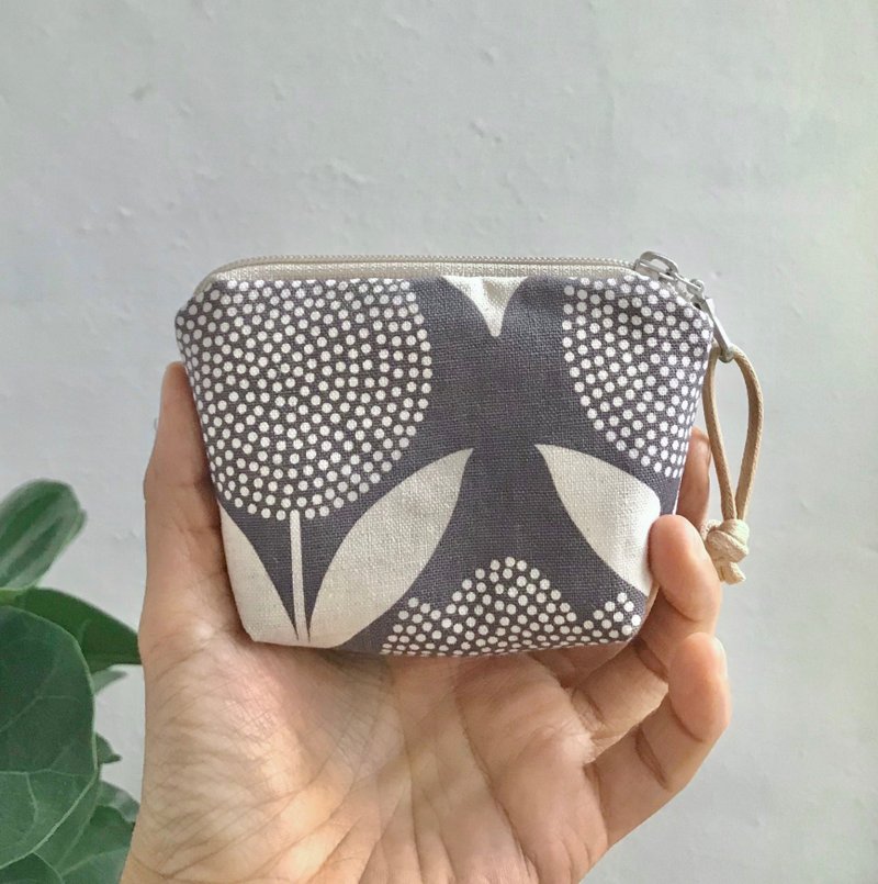 迷你棉质小包 零钱 耳机 悠游卡 首饰小物收纳 拉链头可当钥匙圈 - 化妆包/杂物包 - 棉．麻 多色