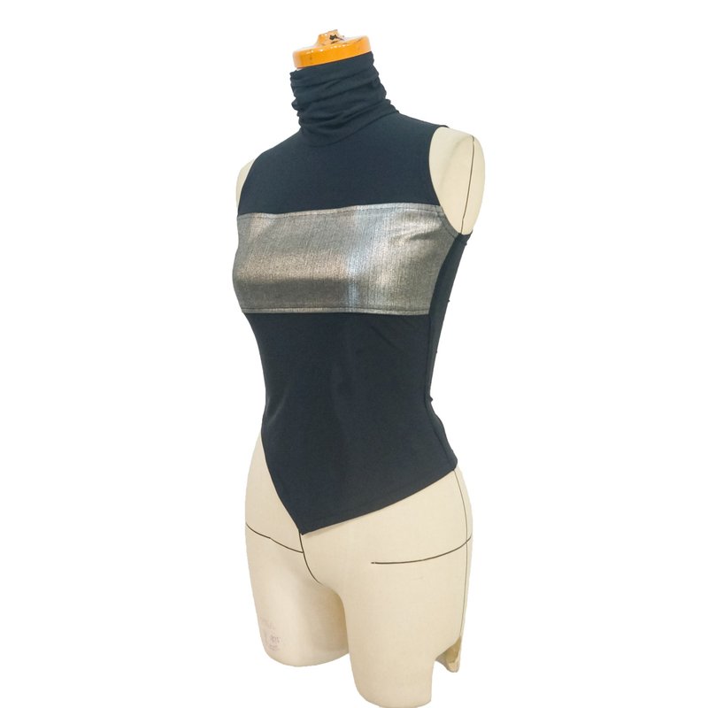 Aman No.99 高弹性泳装莱卡材质无袖上衣 高领 圆领 - 女装背心 - 其他材质 