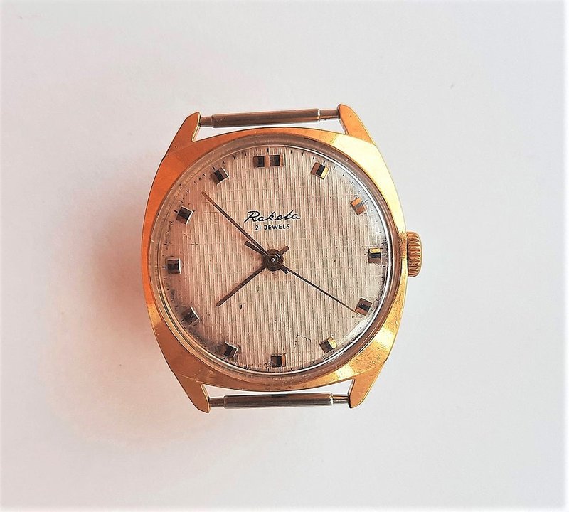 Au 20 gold plated Raketa 2609A.1 Soviet vintage mens wrist watch wind up - 男表/中性表 - 不锈钢 金色