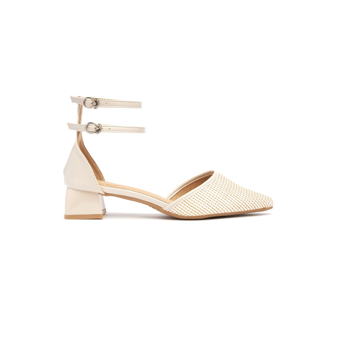 香港品牌 Kayi Linen Sandals 高跟凉鞋 - 米白色 - 男女凉鞋 - 其他人造纤维 卡其色