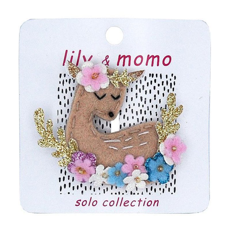美国 Lily & Momo 手工发饰 ─ 珍爱小鹿 | 甜美公主风 | - 婴儿饰品 - 其他人造纤维 卡其色