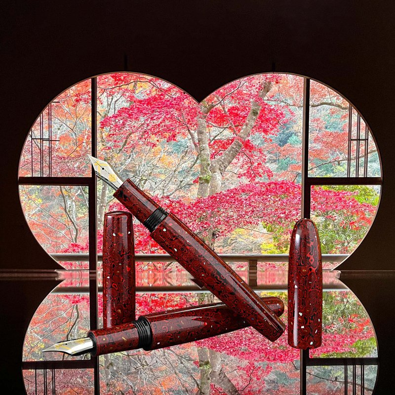 CYPRESS【变涂-朱红】传统漆艺 独家设计款 气密套钢笔 - 钢笔 - 其他材质 红色