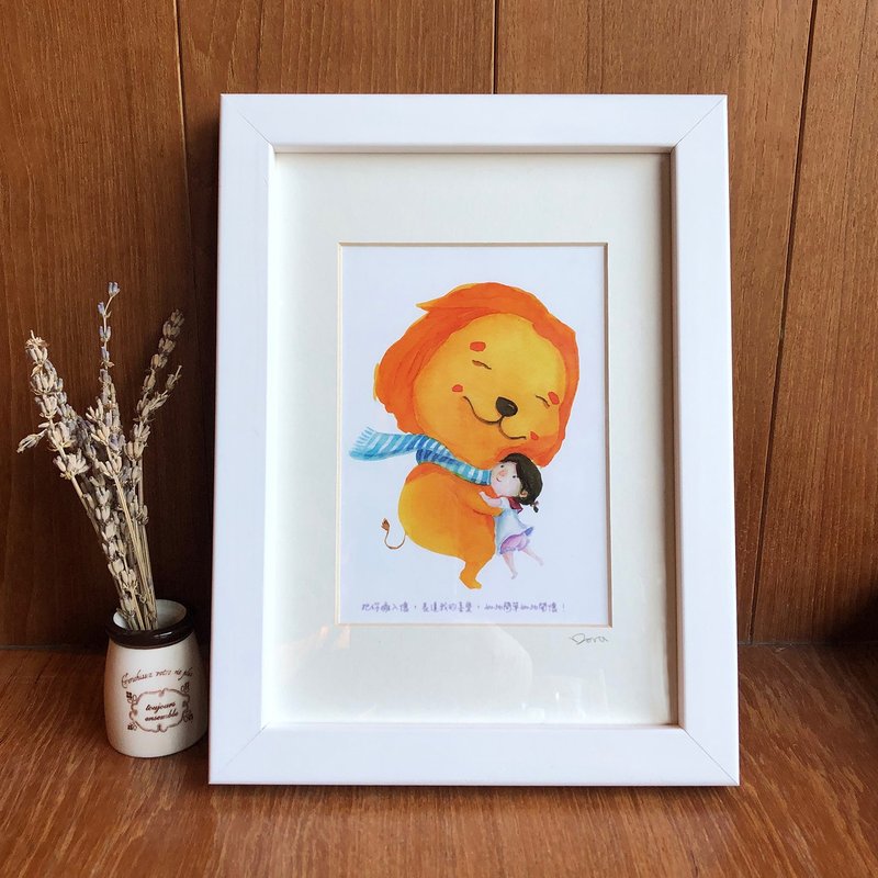 拥抱系列一首狮  壁挂/桌立两用复制画 壁贴 - 墙贴/壁贴 - 木头 