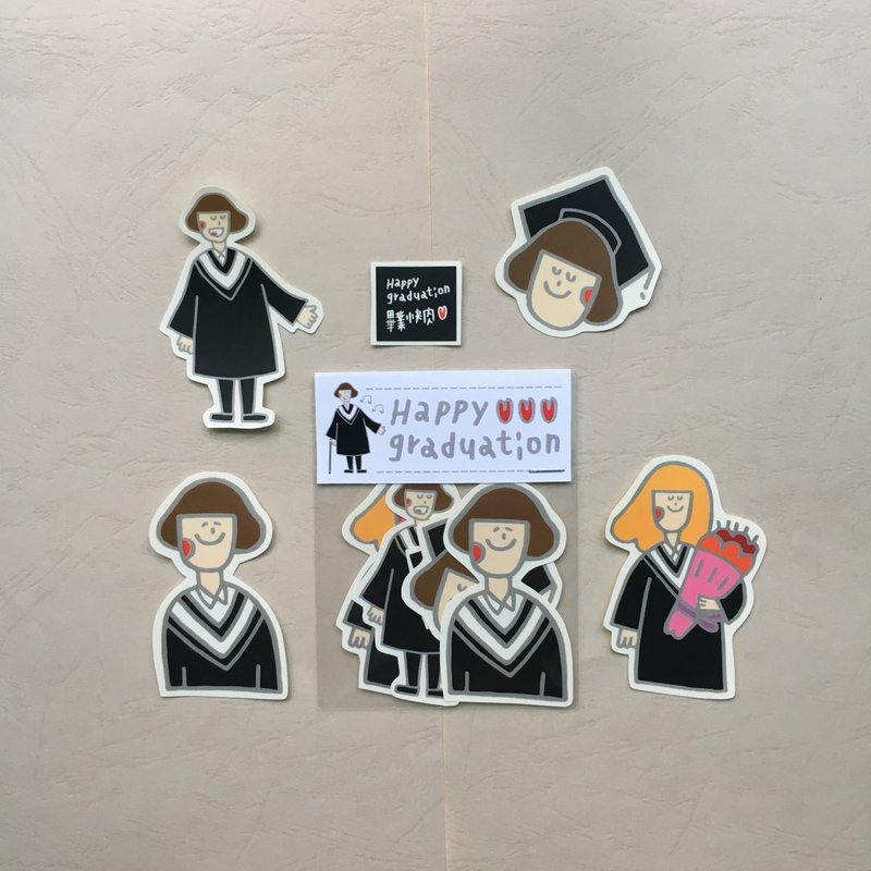 毕业快乐“贴纸组” - 贴纸 - 纸 