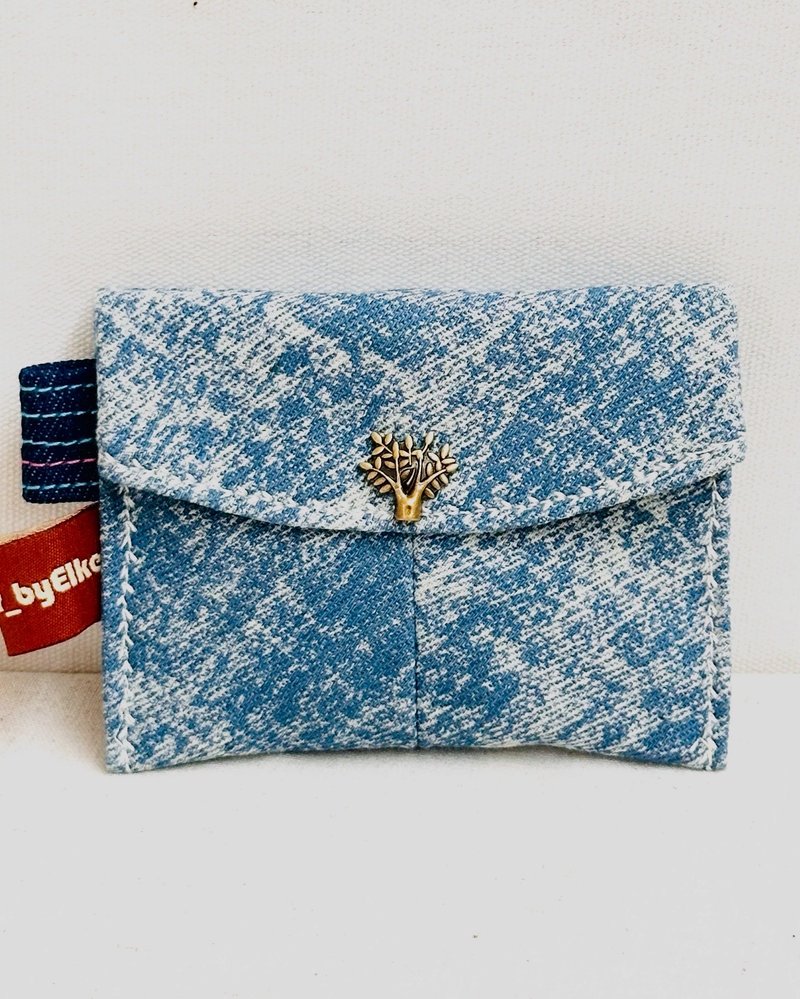 BC 型格 蓝天白云牛仔布Mini-Wallet - 皮夹/钱包 - 棉．麻 蓝色