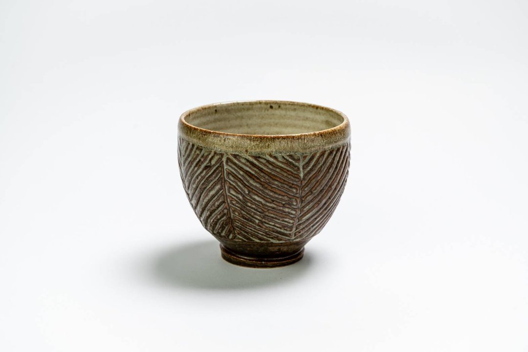 曾永鸿  叶纹灰釉茶杯 - 茶具/茶杯 - 陶 