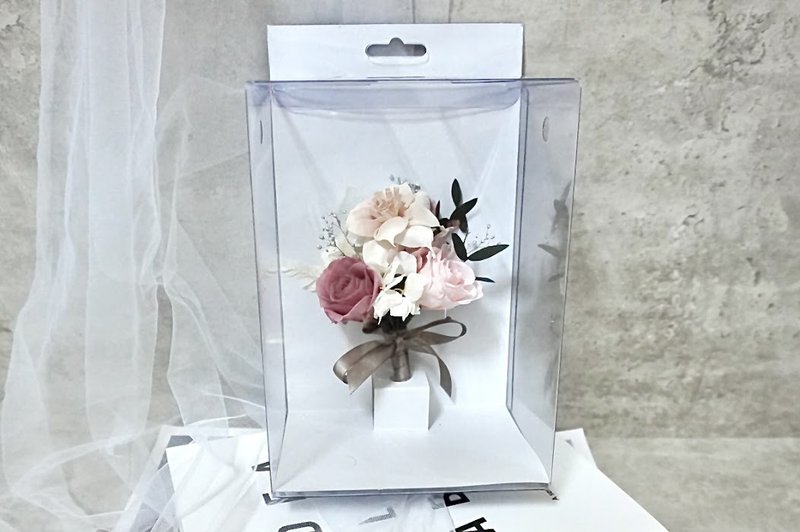 新郎伴郎永生花胸花 干燥花婚礼用胸饰设计 - 干燥花/捧花 - 植物．花 粉红色