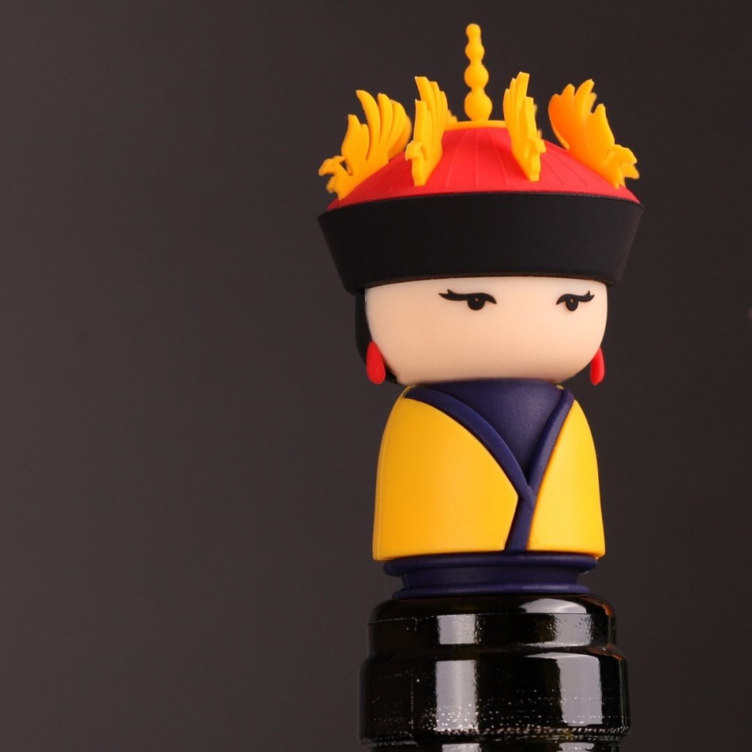 帝后瓶塞│清慧贤皇贵妃 高贵妃 文创礼品 | 故宫授权 - 厨房用具 - 硅胶 黄色