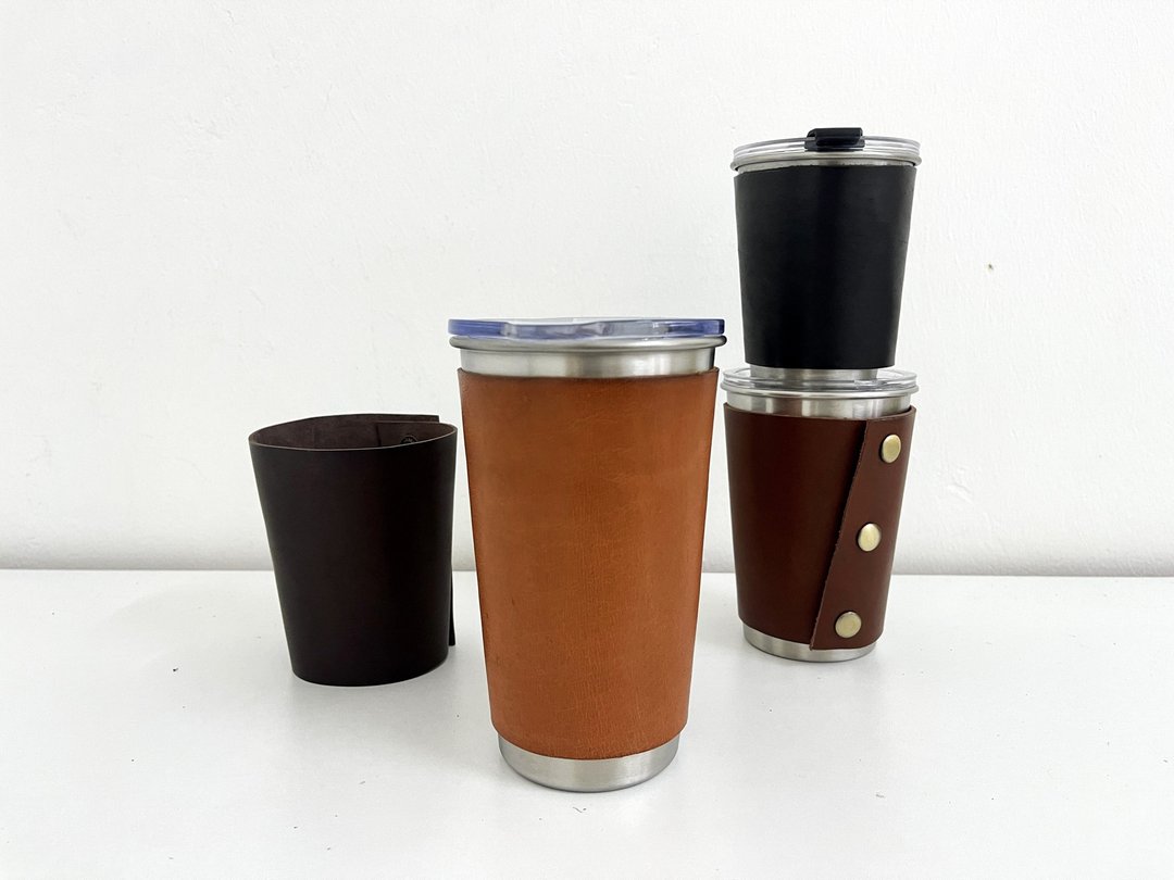 个性化皮革杯套/皮革杯架/咖啡杯套/茶杯架套/酒杯啤酒杯套/ - 其他杯子 - 真皮 