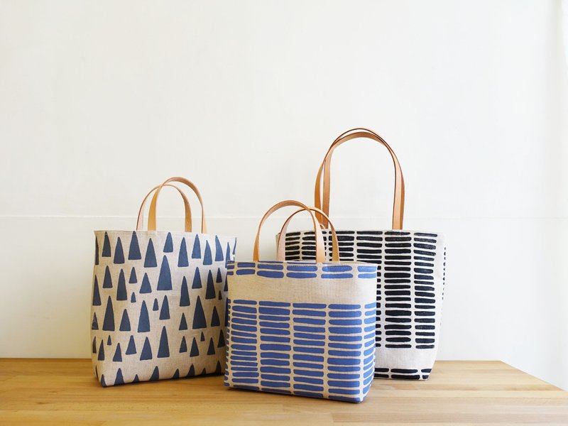 手工绢印 自由组合 托特包  手提/ 肩背/ 斜背 ６色 - 手提包/手提袋 - 棉．麻 多色