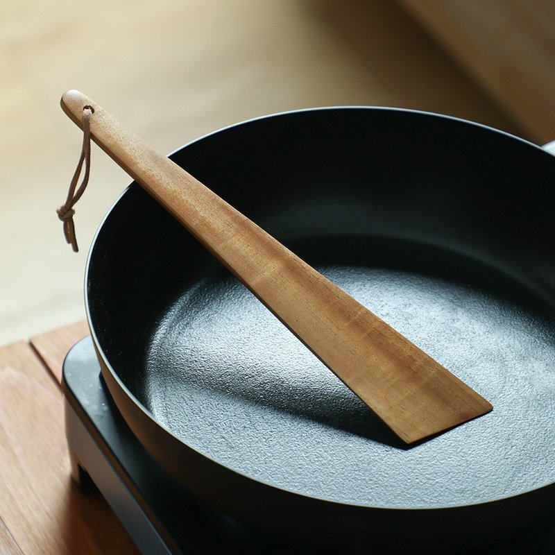 日本霜山 万用料理三角型柚木锅铲 - 汤勺/锅铲 - 木头 咖啡色