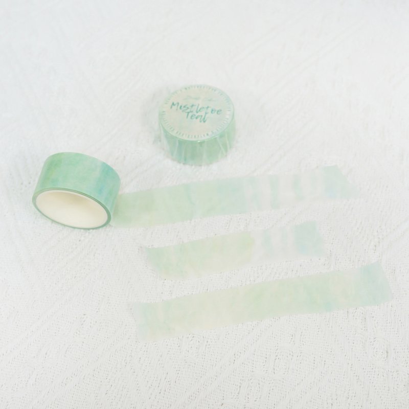 【Mistletoe Green 绿槲寄生】水彩祝福 和纸胶带 手帐装饰 拼贴 - 纸胶带 - 纸 绿色