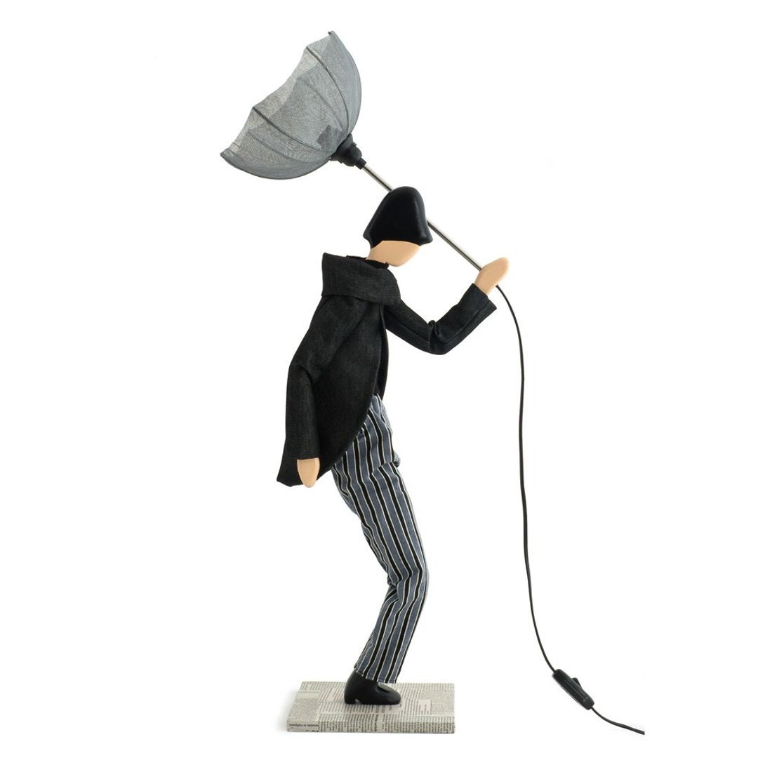 Wind Little Boy Fashionable Lamp Vrasidas Table Lamp Made to Order Free Shipping - 灯具/灯饰 - 木头 灰色