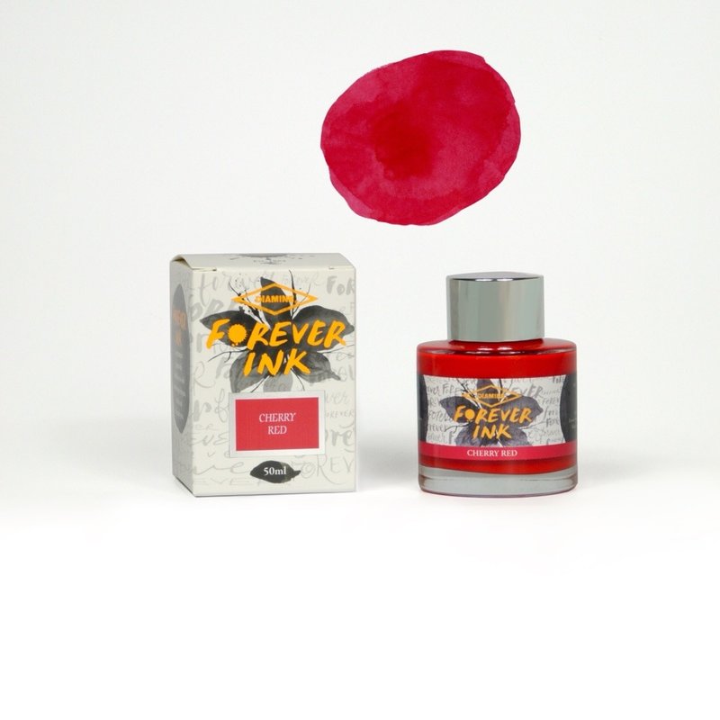 Diamine 永恒墨水 50ml - 樱桃红 - 墨水 - 玻璃 红色