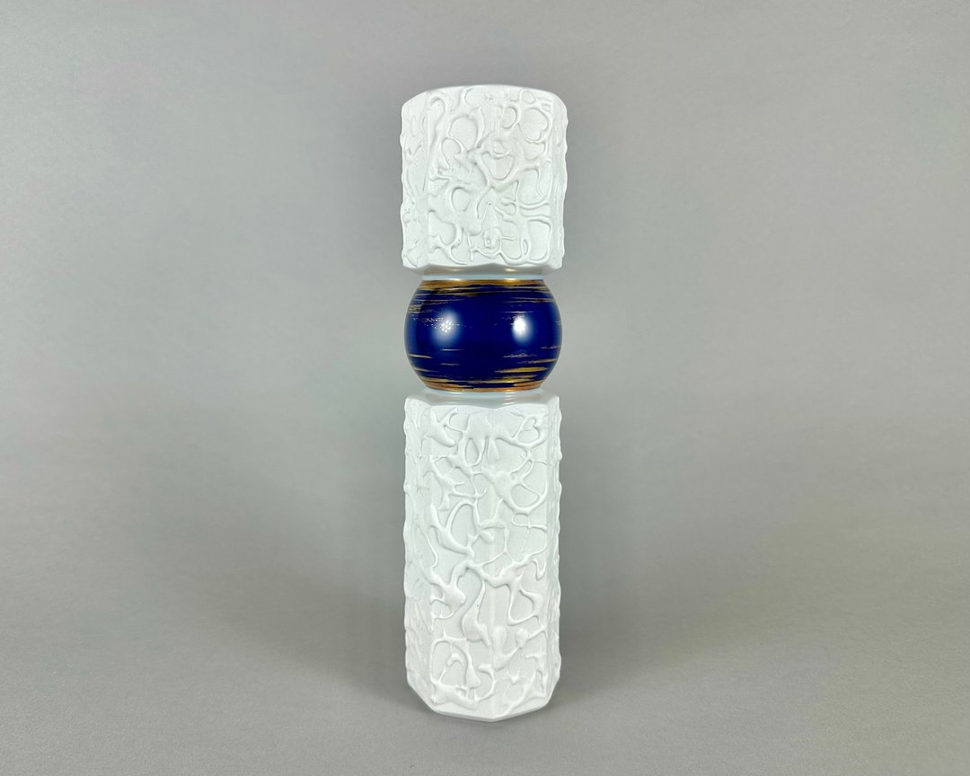 花瓶复古皇家瓷巴伐利亚 KPM 瓷花瓶复古 1950 年代 - 花瓶/陶器 - 瓷 白色