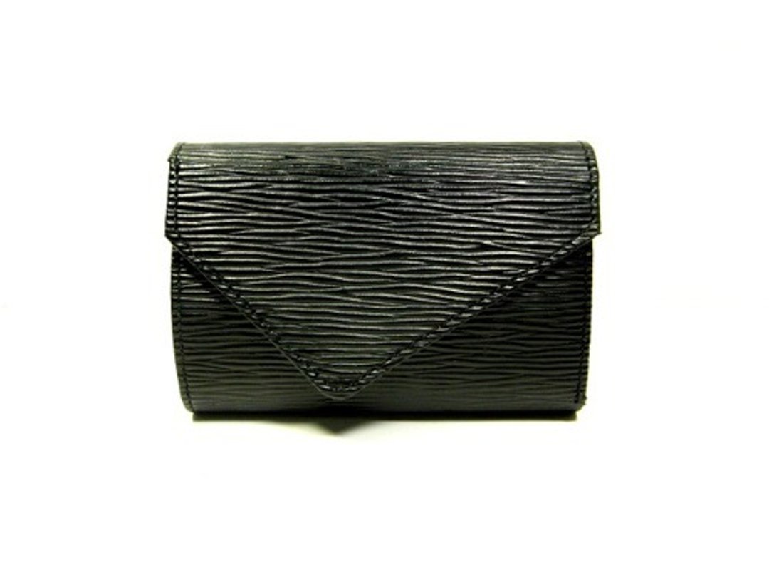 Coin Catcher Wallet Wave - 零钱包 - 真皮 黑色