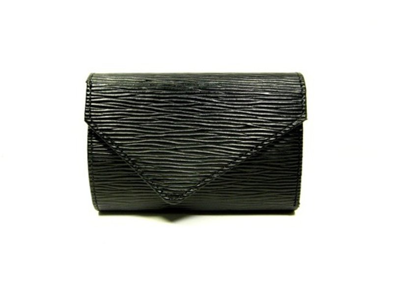 Coin Catcher Wallet Wave - 零钱包 - 真皮 黑色