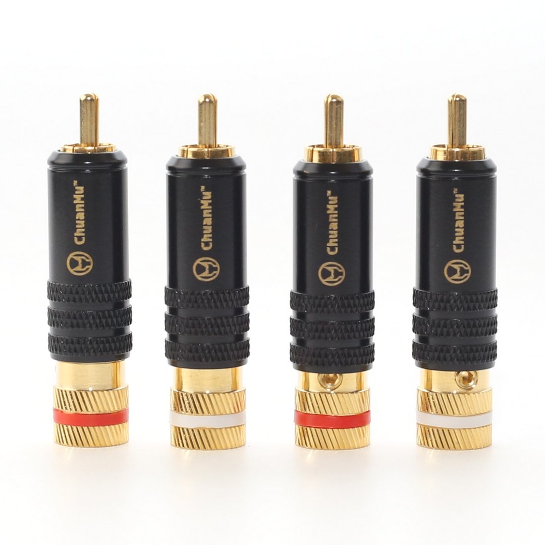 HIFI音响RCA配件台湾镀金莲花插头【川木】全新现货【P129】单颗 - 零件/散装材料/工具 - 其他金属 
