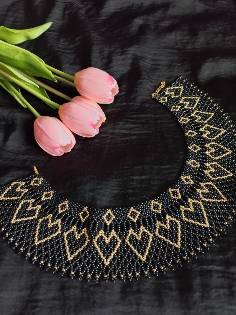 乌克兰项链珠金心手工饰品 - 项链 - 琉璃 多色