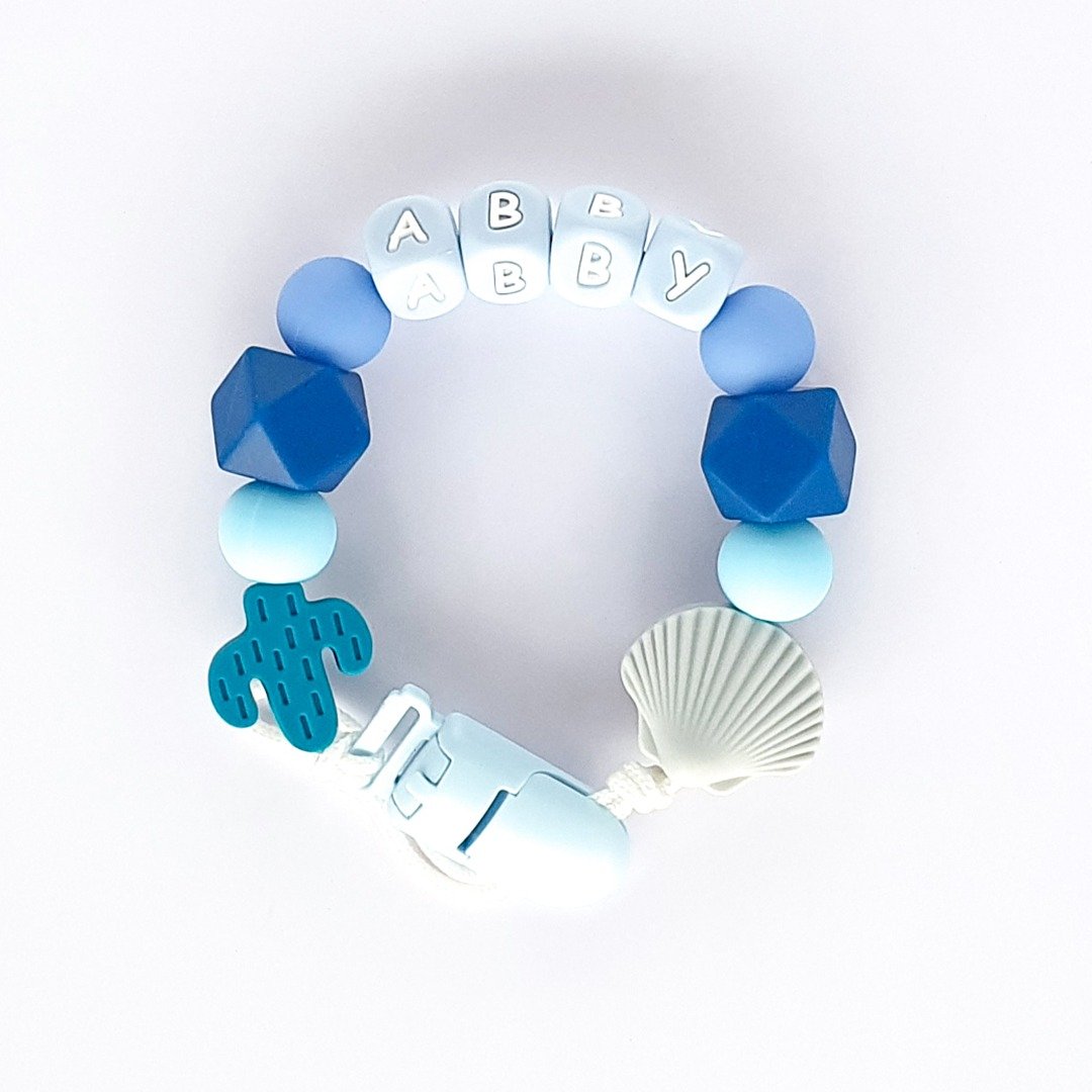 ABBY 仙人掌 贝壳 定制化奶嘴链 - 玩具/玩偶 - 其他材质 多色