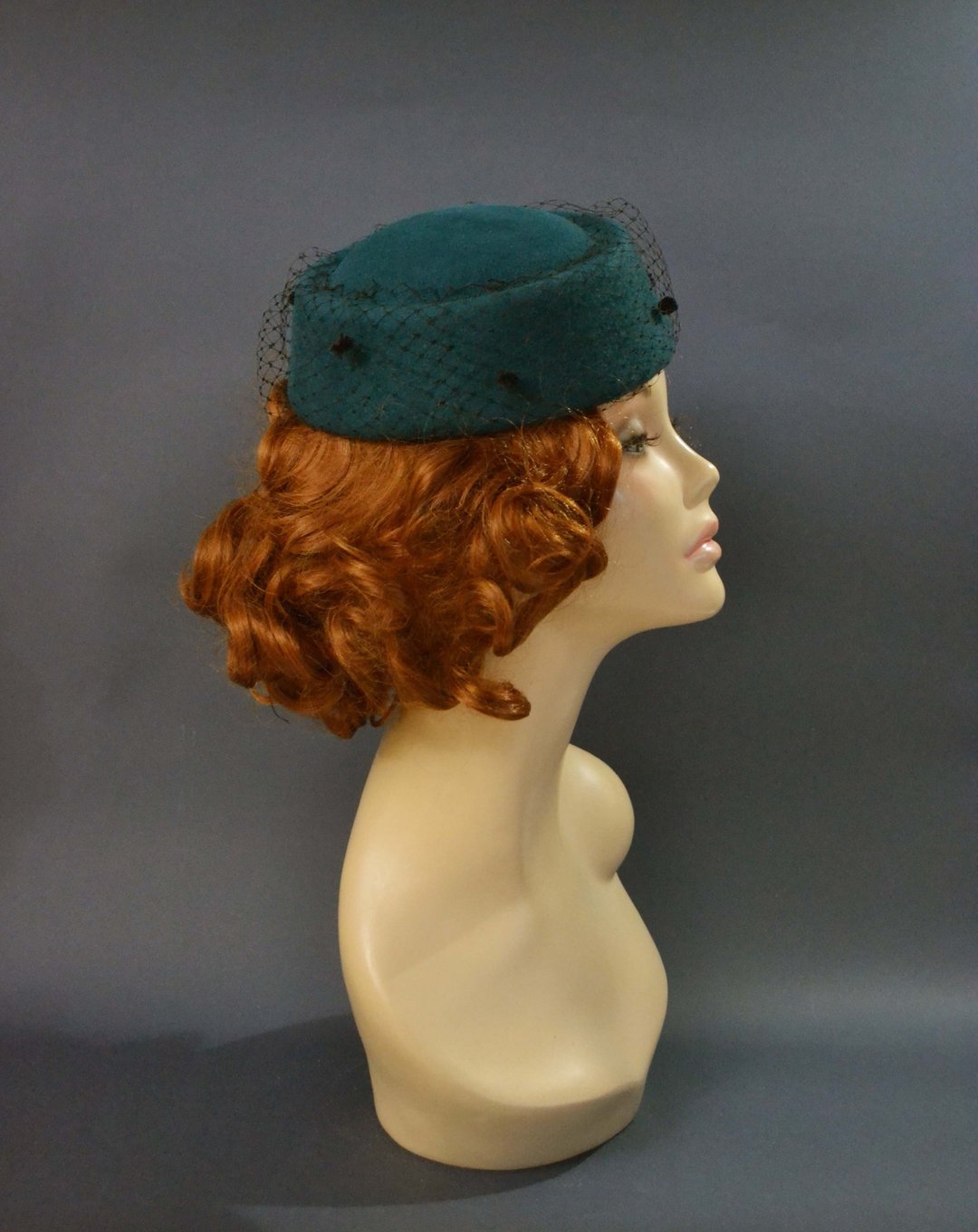 emerald hat, emerald fascinator hat, formal hat, church hat, winter wedding hat - 帽子 - 其他材质 绿色
