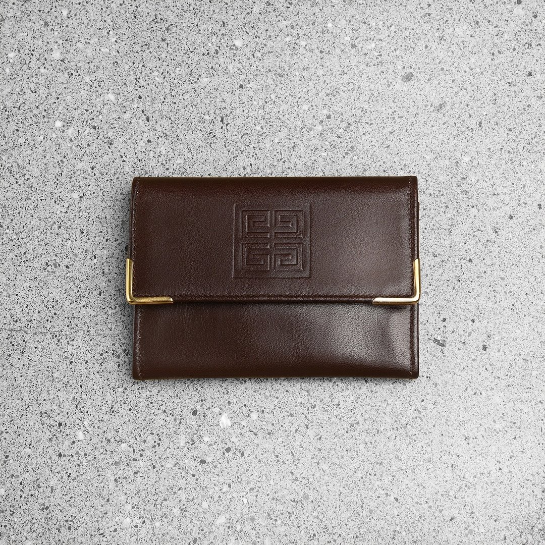 古董零钱包 GIVENCHY / Vintage古着 - 零钱包 - 真皮 红色