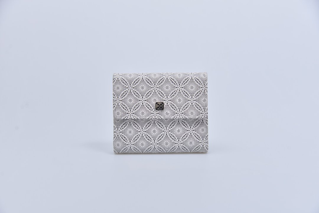 Tosca | Kogara Coins Wallet – 黑白 真皮短银包 钱包 散纸包 - 皮夹/钱包 - 真皮 