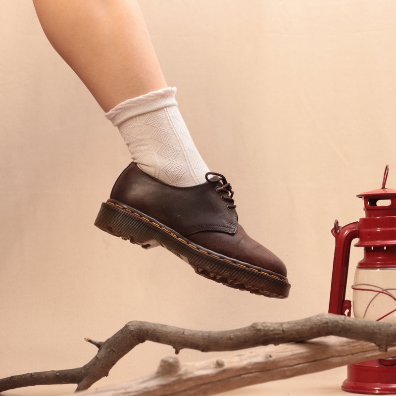 Tsubasa.Y│UK4 Dr.Martens低筒马汀J17 棕色 英制 老马汀 真皮 - 其他女款皮鞋 - 真皮 咖啡色