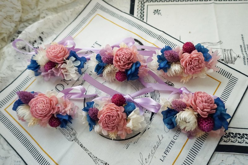 干燥 伴娘手腕花 *交换礼物*情人节*婚礼*生日礼物 - 植栽/盆栽 - 植物．花 