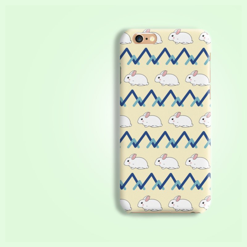 兔子 条子 条纹 白兔 小兔 动物 简约 磨砂 手机壳 硬壳 保护壳 保护套  for iphone 6 6S 7+ 8 8+Plus Samsung Galaxy S6 S7 edge S8 S8+ Note 8 5 J7 Prime  LG G5 G6 V20 Z5 Xperia X XZ XA Ultra Oppo F1s R11  Zenfone  HTGNP100 - 手机壳/手机套 - 塑料 多色