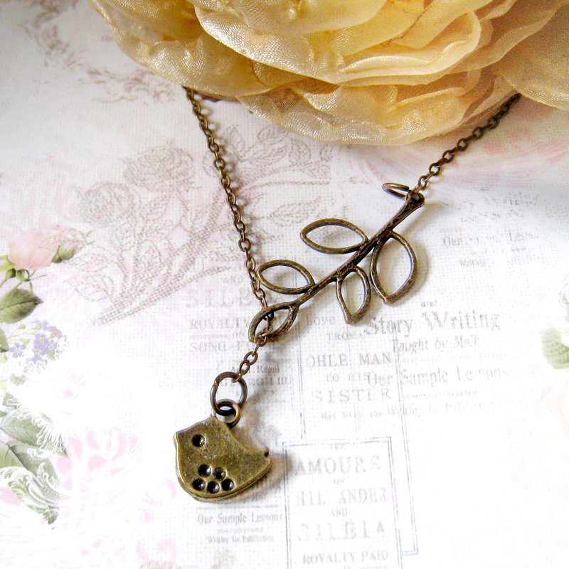 青古铜小鸟项链 颈链(圣诞礼物) - 项链 - 其他金属 