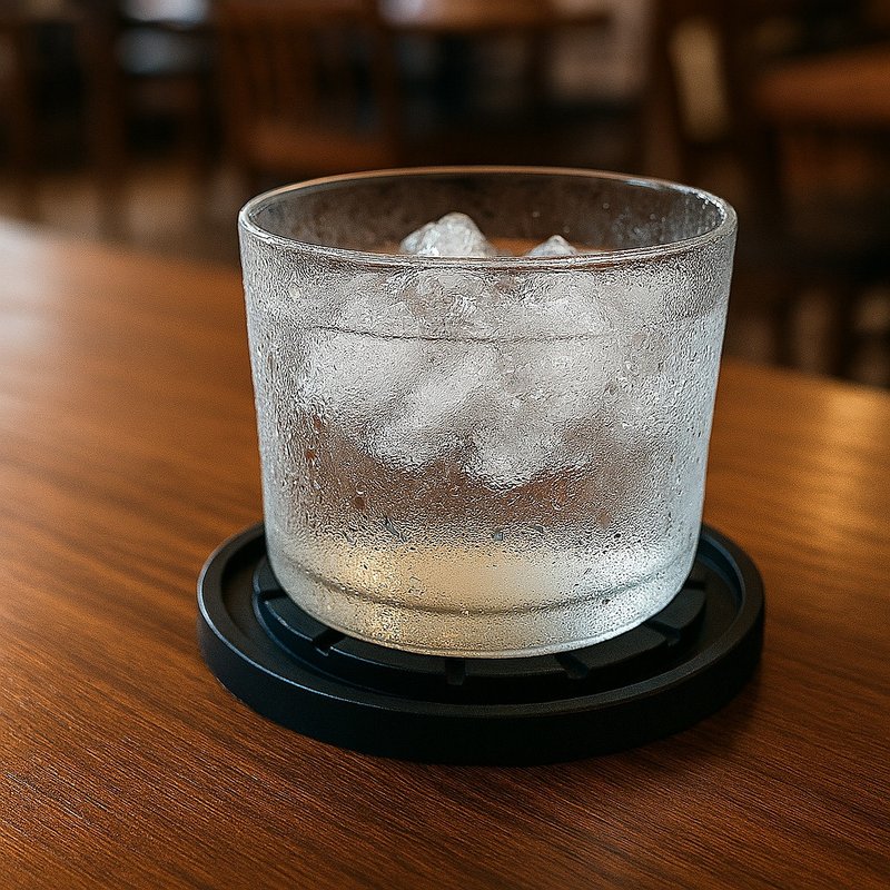 coasters 金属 杯垫  圆型  置物 纸镇 10CM 台湾制造(松饼款) - 杯垫 - 铝合金 黑色