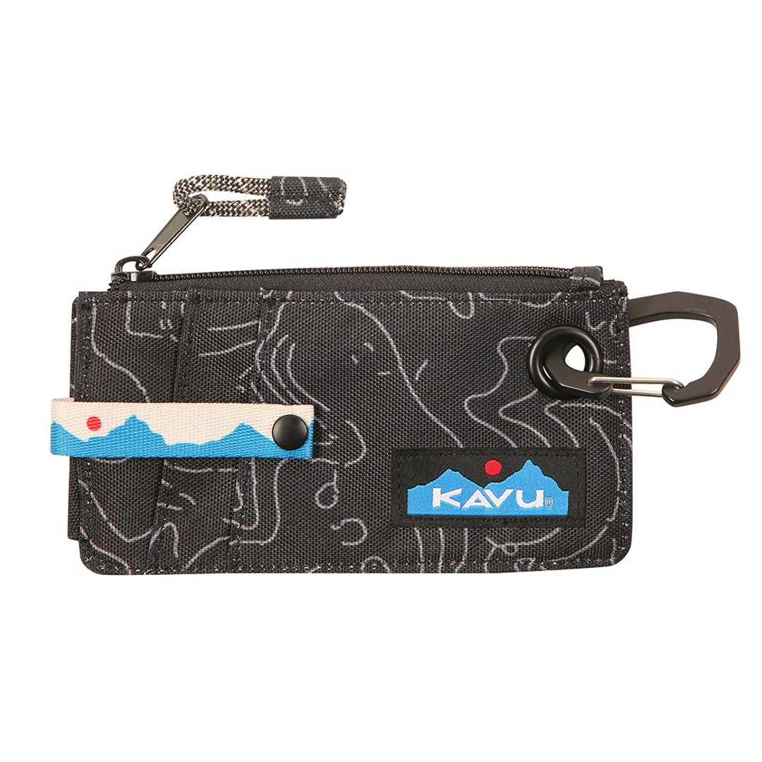 【西雅图 KAVU】Clipper Card Case 零钱包 黑色等高线 #9464 - 皮夹/钱包 - 其他材质 黑色