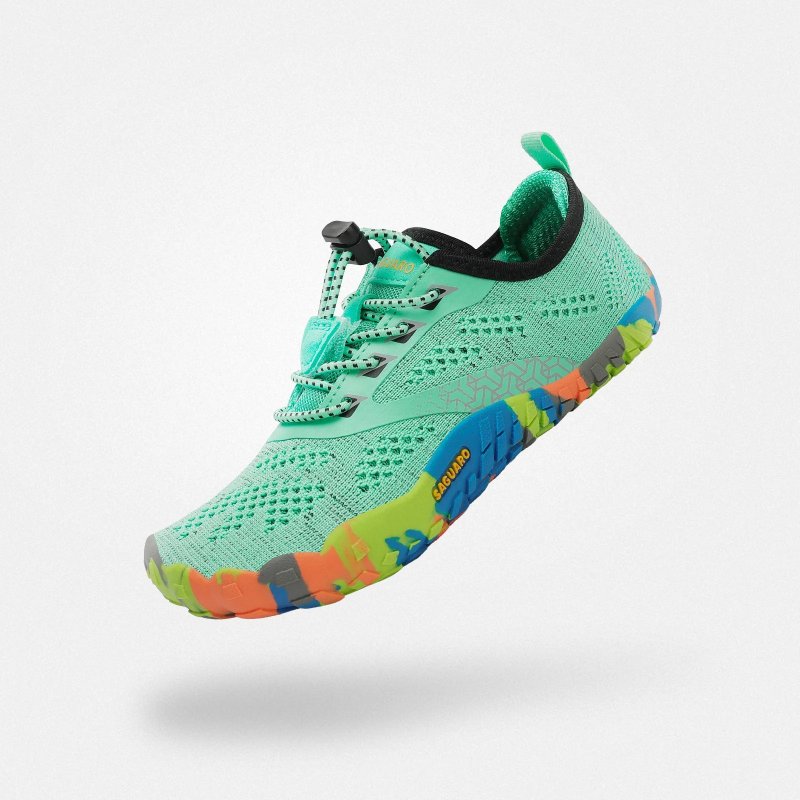 【Saguaro】Kid's Smart I - Barefoot Shoes 赤足童鞋-绿 - 童装鞋 - 聚酯纤维 绿色