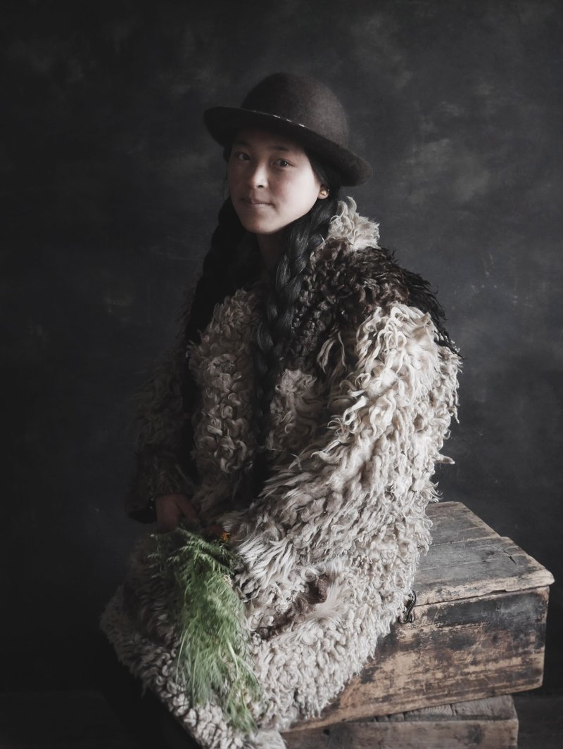 牦牛绒・手工毛毡圆礼帽・咖啡色 - 帽子 - 其他材质 咖啡色