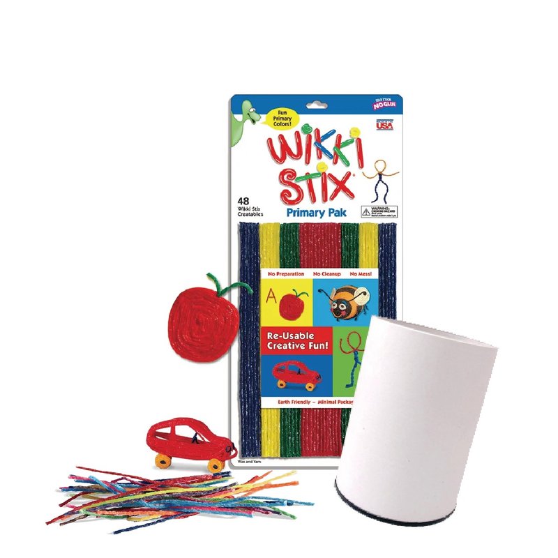 【成堡国际】美国 Wikki Stix 基本色蜡绳笔筒组 威奇思 彩色蜡绳 - 玩具/玩偶 - 蜡 