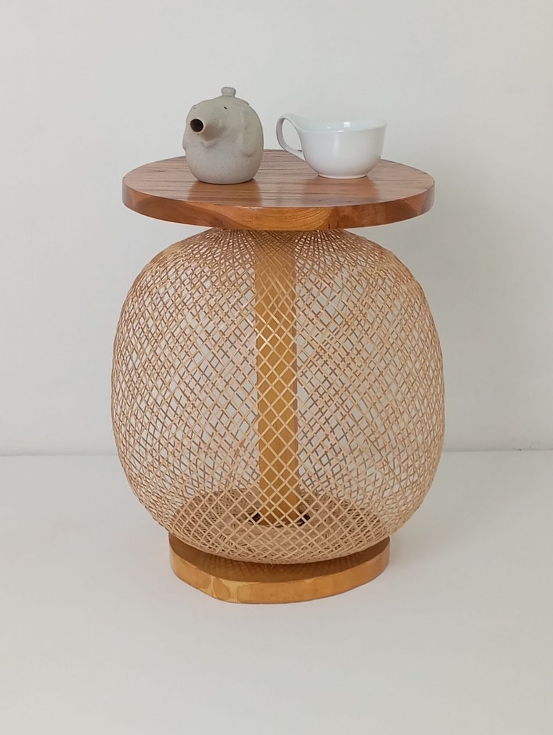 菠萝柚木藤咖啡桌 - 餐桌/书桌 - 木头 咖啡色