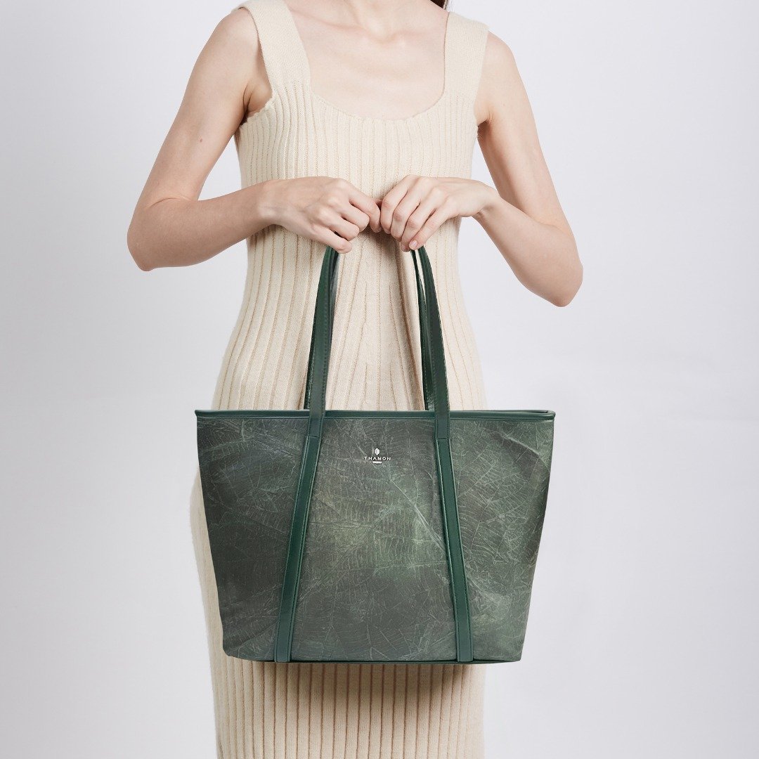 Alma tote bag - Forest Green - 手提包/手提袋 - 植物．花 绿色