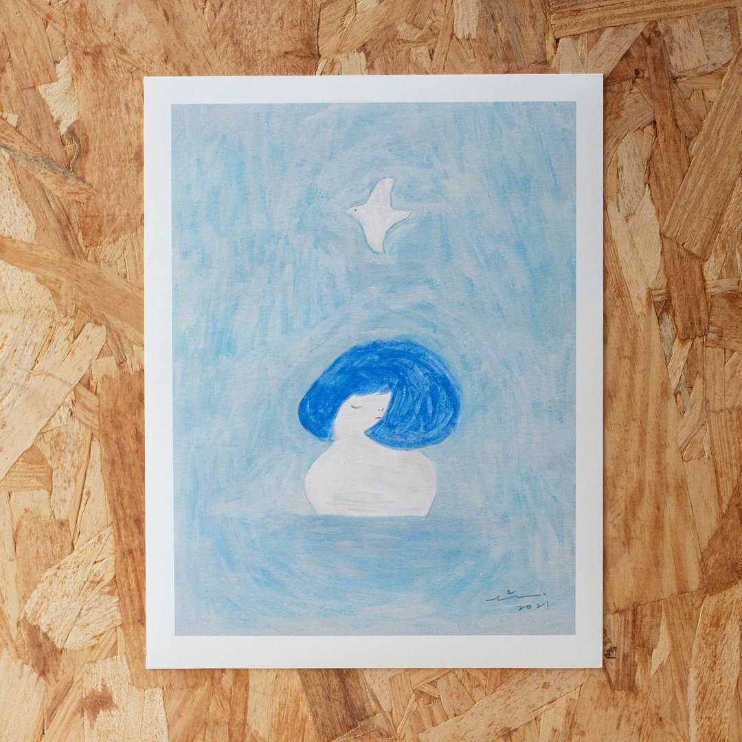 慢灵魂 | Art Print / 复制画 - 海报/装饰画/版画 - 纸 蓝色