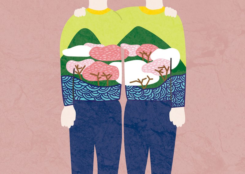 【盲藤手作-有我在】明信片M07 - 卡片/明信片 - 纸 粉红色