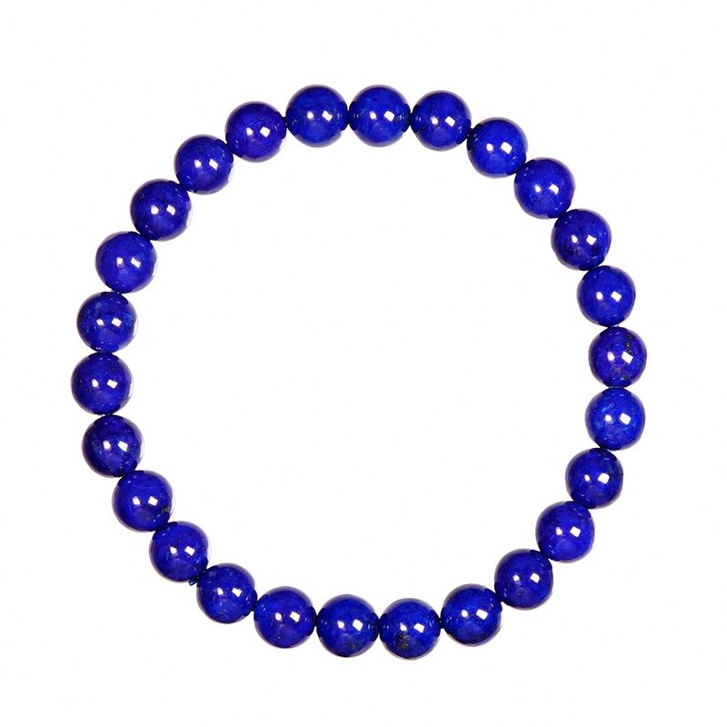 【正佳珠宝】青金石 高品老矿青金 6.8-7.3mm 青金石手珠 - 手链/手环 - 半宝石 多色