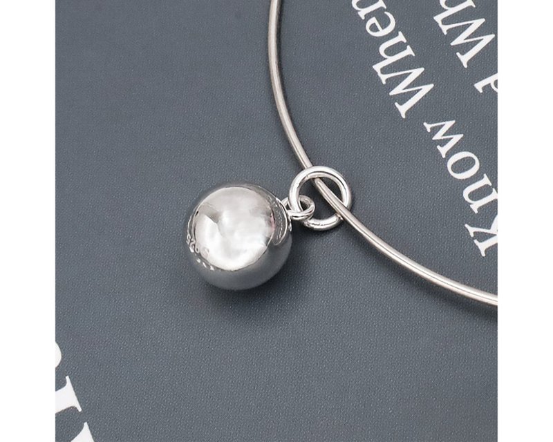 I 球 I 925纯银坠子 可加装在手链 - 项链 - 纯银 银色