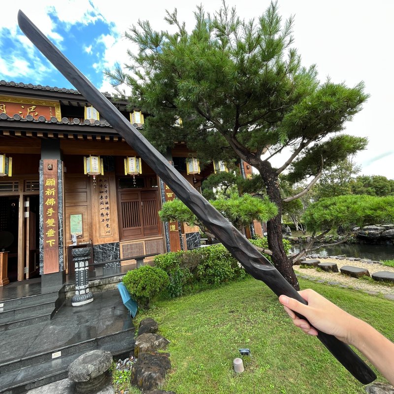 我贩剑　黑妖刀　骸龙　手工艺术木剑木刀　武士刀日本刀　魔剑 - 摆饰 - 木头 黑色