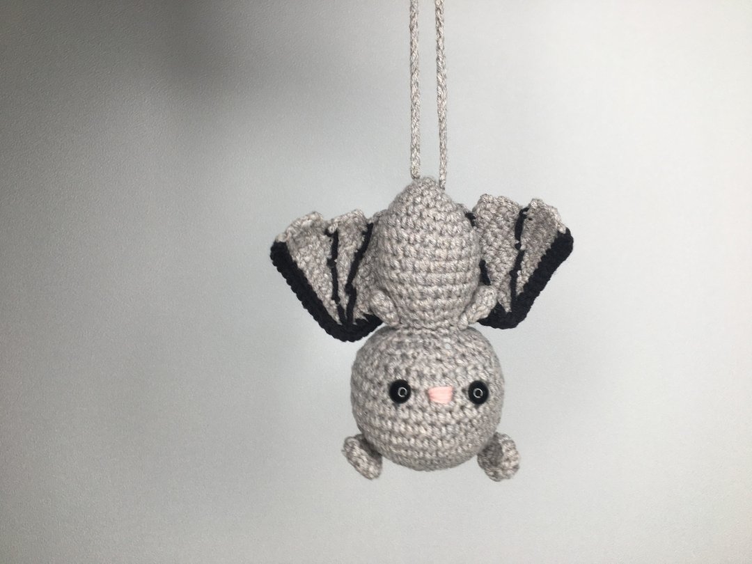 Bat plush ornament, bat wall decor, car mirror hanging accessories, bat decor. - 玩具/玩偶 - 其他材质 