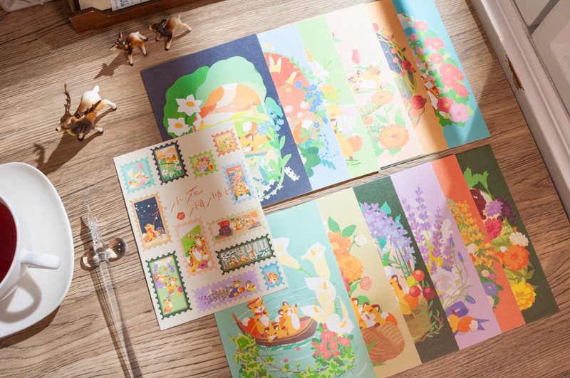 | 与小花的悄悄话 |13张入明信片组 - 卡片/明信片 - 纸 橘色