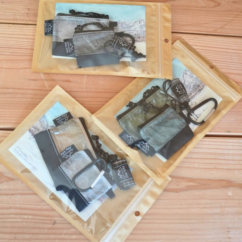 赠予山林爱好者的礼物盒・露营・登山・防水・超轻量・随身包 - 零钱包 - 环保材料 黑色