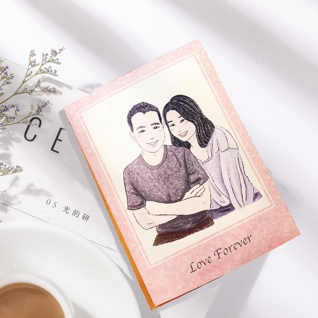 【定制化】卡片 | 生日 | 礼物 | 电子档 |似颜绘 | 婚礼小物| - 订制画像 - 其他材质 白色
