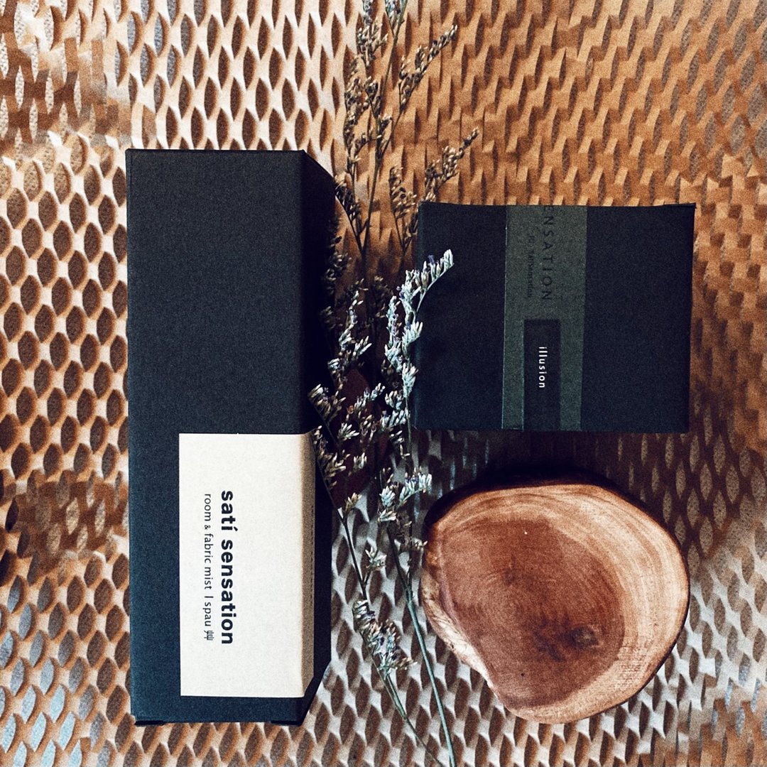 组合优惠 B l 淡雅版大豆蜡烛30g l 喷雾30ml l 质感木头摆饰 - 香薰/精油/线香 - 其他材质 