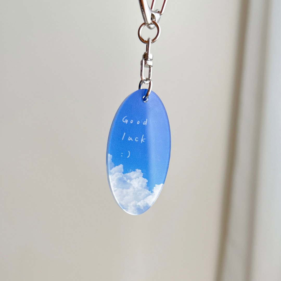 【Good Luck】钥匙圈 吊饰 keychain - 钥匙链/钥匙包 - 压克力 蓝色