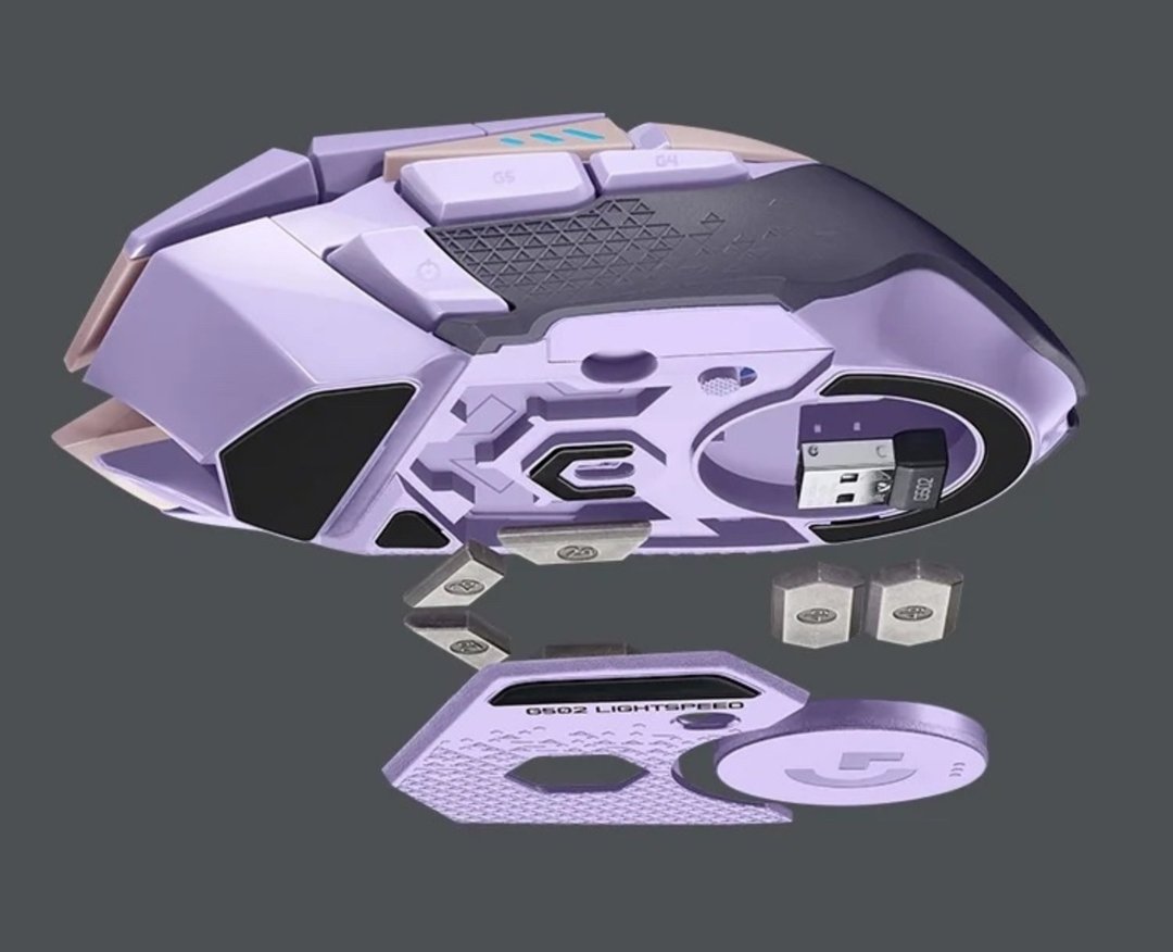 罗技 Logitech G G502 LIGHTSPEED 高效能无线电竞鼠标 (粉/紫) - 电脑配件 - 塑料 